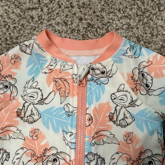 Disney Stitch Rash Guard/Swim Suit 0-3mo - Picture 2 of 5
